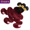 YOUFA 30 32 Inch Ombre Burgundy Body Wave Human Hair Bundles 1B Wine Red Body Wavy Human Hair Weave Bundles For Black Women