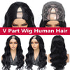 250 Density Upgrade V Part Wigs Body Wave Wig 32inch Machine Made Brazilian Human Hair Fit For All Head Sizes For Women