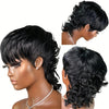 Human Hair Mullet WigsBody WaveBrazilian RemyWigs For Women Short Pixie Cut Wigs Full Machine Made Wig