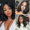 Body Wave Bob Wig 13x4 Peruvian Body Wave Lace Front Wigs Natural Color Preplucked Human Hair Lace Closure Wigs For Black Women