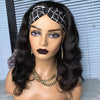 Brazilian Remy Human Hair Wig Headband Body Wave Full Machine Made Wig for Women 180% Density