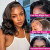 Body Wave Bob Wig 13x4 Peruvian Body Wave Lace Front Wigs Natural Color Preplucked Human Hair Lace Closure Wigs For Black Women