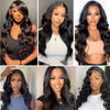 Highlight Body Wave Wig Ombre Body Wave Lace Front Human Hair Wigs For Women 13x4 Lace Frontal Wig 4X4 Lace Closure Wig 180%