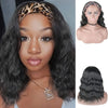 Brazilian Remy Human Hair Wig Headband Body Wave Full Machine Made Wig for Women 180% Density